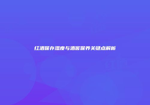 红酒保存湿度与酒窖保养关键点解析