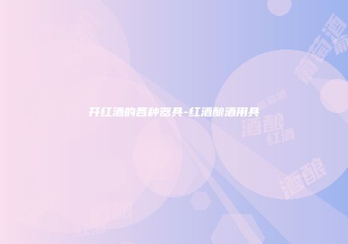开红酒的各种器具-红酒酿酒用具