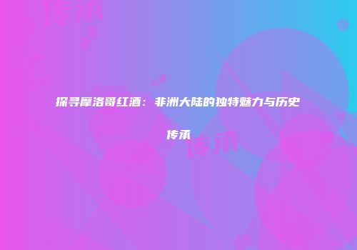 探寻摩洛哥红酒：非洲大陆的独特魅力与历史传承