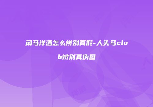 角马洋酒怎么辨别真假-人头马club辨别真伪图