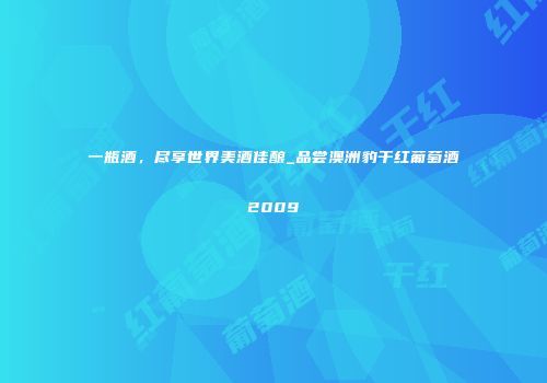 一瓶酒，尽享世界美酒佳酿_品尝澳洲豹干红葡萄酒2009