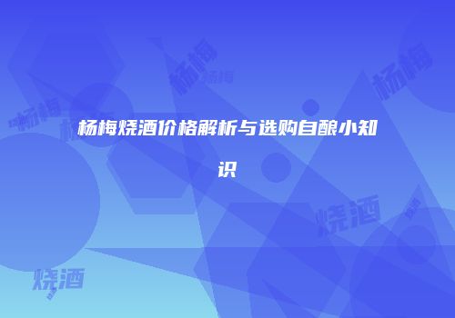 杨梅烧酒价格解析与选购自酿小知识