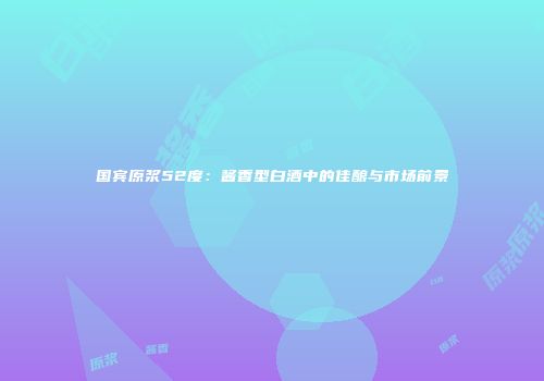 国宾原浆52度：酱香型白酒中的佳酿与市场前景