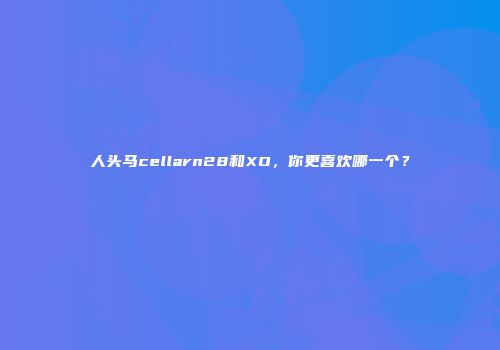 人头马cellarn28和XO，你更喜欢哪一个？