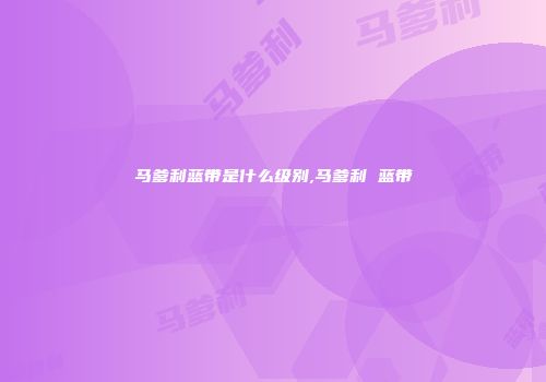 马爹利蓝带是什么级别,马爹利 蓝带
