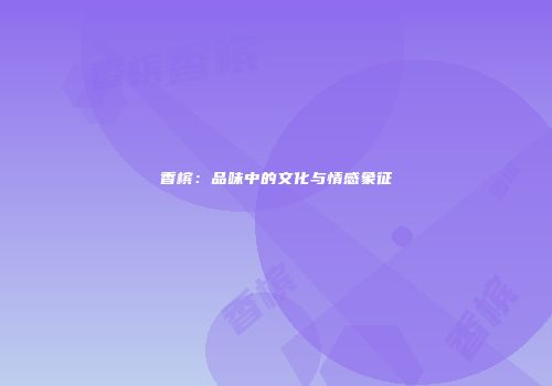 香槟：品味中的文化与情感象征