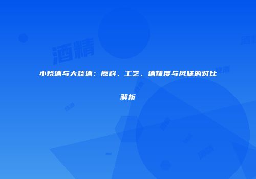 小烧酒与大烧酒：原料、工艺、酒精度与风味的对比解析