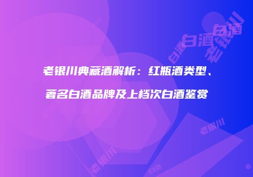 老银川典藏酒解析：红瓶酒类型、著名白酒品牌及上档次白酒鉴赏