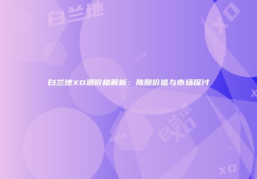 白兰地XO酒价格解析：陈酿价值与市场探讨