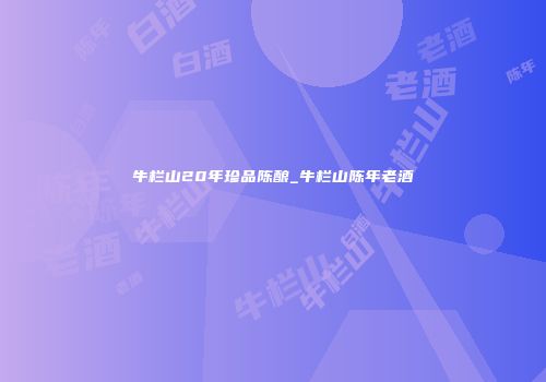 牛栏山20年珍品陈酿_牛栏山陈年老酒
