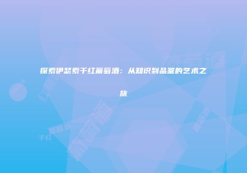 探索伊瑟索干红葡萄酒：从知识到品鉴的艺术之旅