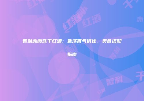 智利赤霞珠干红酒：色泽香气俱佳，美食搭配指南