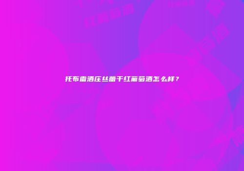 托布雷酒庄丝蕾干红葡萄酒怎么样？
