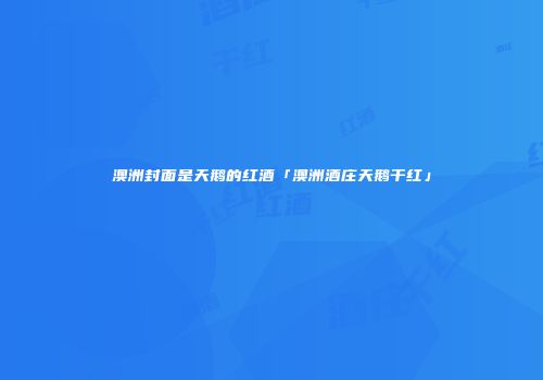 澳洲封面是天鹅的红酒「澳洲酒庄天鹅干红」