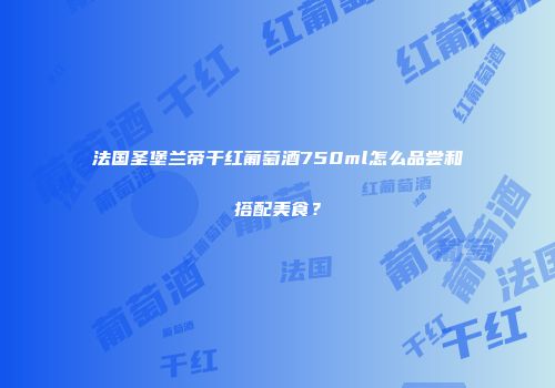 法国圣堡兰帝干红葡萄酒750ml怎么品尝和搭配美食？