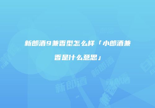 新郎酒9兼香型怎么样「小郎酒兼香是什么意思」