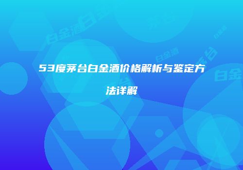 53度茅台白金酒价格解析与鉴定方法详解
