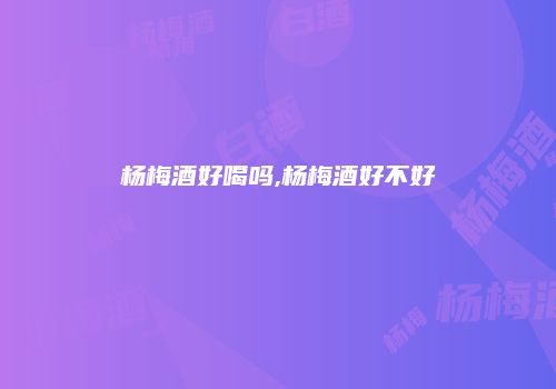 杨梅酒好喝吗,杨梅酒好不好