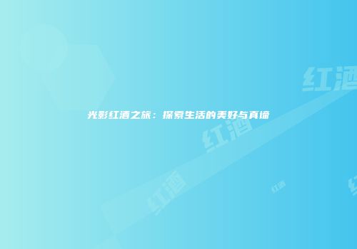 光影红酒之旅：探索生活的美好与真谛