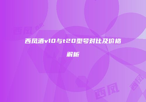 西凤酒v10与t20型号对比及价格解析