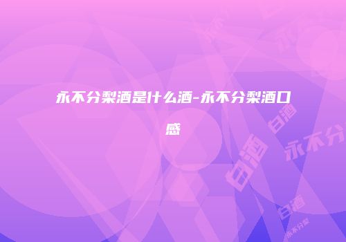 永不分梨酒是什么酒-永不分梨酒口感