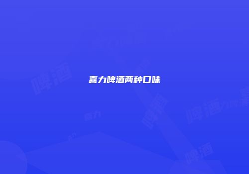 喜力啤酒两种口味