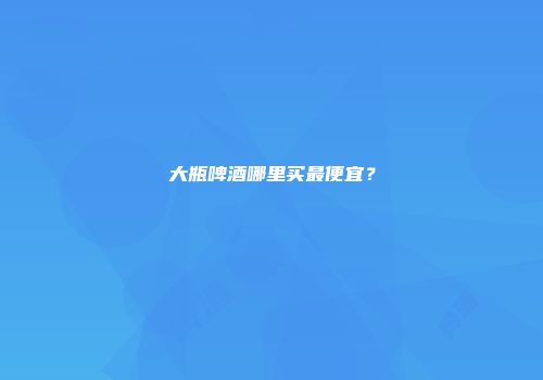 大瓶啤酒哪里买最便宜？