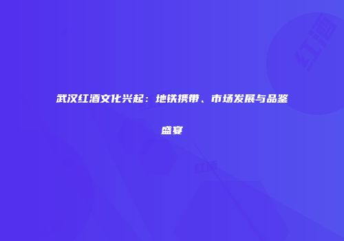 武汉红酒文化兴起：地铁携带、市场发展与品鉴盛宴