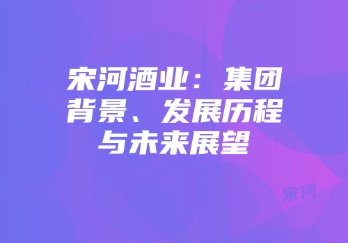 宋河酒业：集团背景、发展历程与未来展望