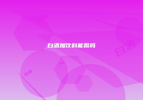 白酒加饮料能喝吗
