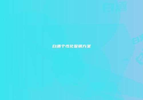 白酒个性化促销方案