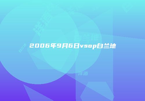 2006年9月6日vsop白兰地