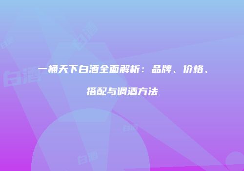 一桶天下白酒全面解析：品牌、价格、搭配与调酒方法