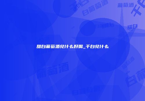 甜白葡萄酒兑什么好喝_干白兑什么