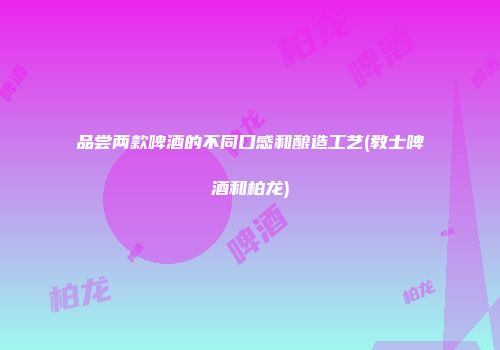 品尝两款啤酒的不同口感和酿造工艺(教士啤酒和柏龙)