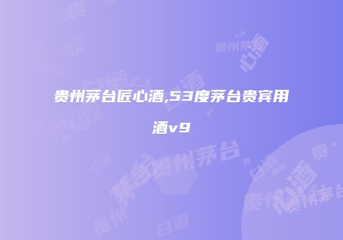 贵州茅台匠心酒,53度茅台贵宾用酒v9