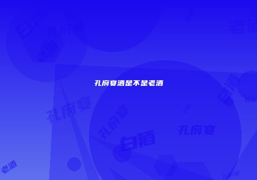 孔府宴酒是不是老酒