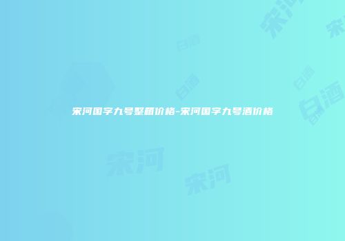 宋河国字九号整箱价格-宋河国字九号酒价格