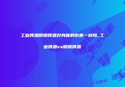 工业啤酒精酿啤酒对身体的伤害一样吗_工业啤酒vs精酿啤酒
