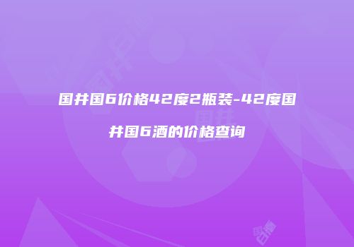 国井国6价格42度2瓶装-42度国井国6酒的价格查询