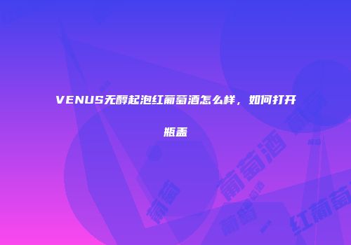 VENUS无醇起泡红葡萄酒怎么样，如何打开瓶盖