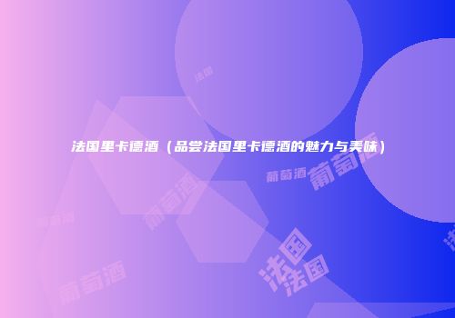 法国里卡德酒（品尝法国里卡德酒的魅力与美味）