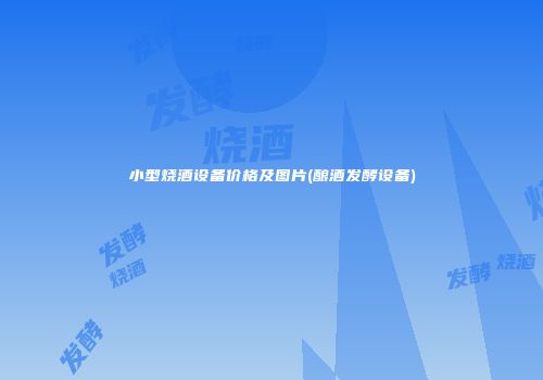小型烧酒设备价格及图片(酿酒发酵设备)