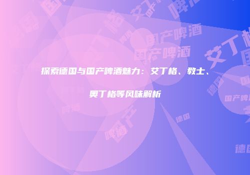 探索德国与国产啤酒魅力：艾丁格、教士、奥丁格等风味解析