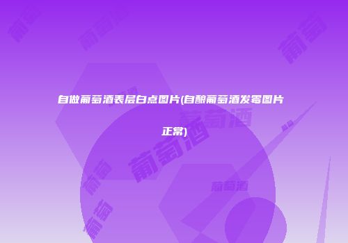 自做葡萄酒表层白点图片(自酿葡萄酒发霉图片 正常)