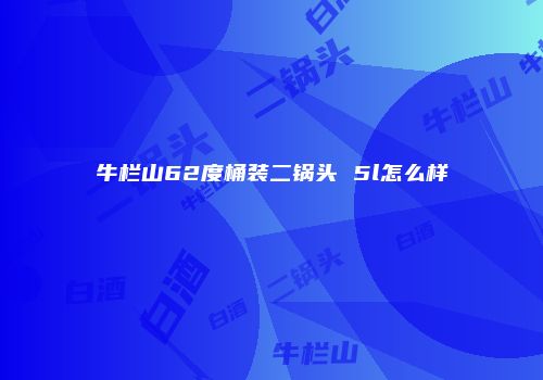牛栏山62度桶装二锅头 5l怎么样