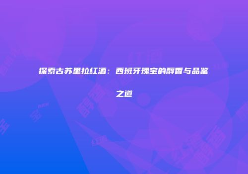 探索古苏里拉红酒：西班牙瑰宝的醇香与品鉴之道