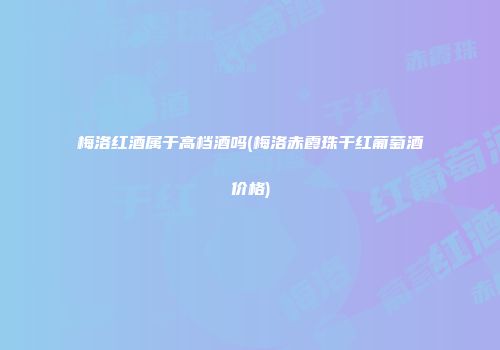 梅洛红酒属于高档酒吗(梅洛赤霞珠干红葡萄酒价格)