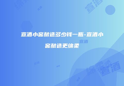宣酒小窖酿造多少钱一瓶-宣酒小窖酿造更绵柔
