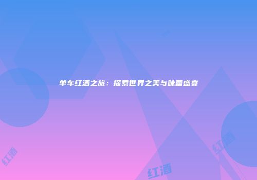 单车红酒之旅：探索世界之美与味蕾盛宴